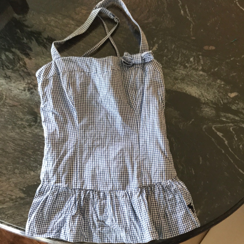 Abercrombie & Fitch | Blue Gingham Smocked Top